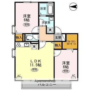 モンテビュー【2階】の間取り