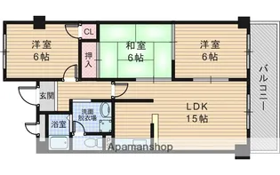 ウエストアップ少路【3階】の間取り