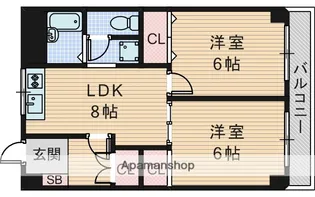 アドバンスコート服部【5階】の間取り