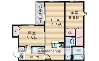 レジデンスシーズ6【1階】の間取り