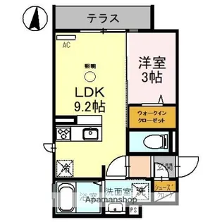 クレアージュ玉井【1階】の間取り