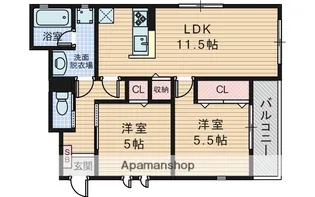 大阪府豊中市庄内栄町3丁目【アパート】の間取り