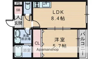 ディアコート曽根【3階】の間取り