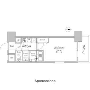 アドバンス江坂ラシュレ【6階】の間取り