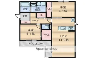 D−RESIDENCE服部本町【3階】の間取り