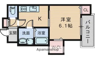 大阪府豊中市上野東1丁目【アパート】の間取り