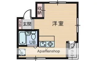 1Rの間取り画像