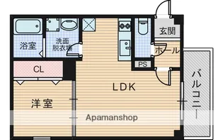 フォレスタ服部天神【1階】の間取り