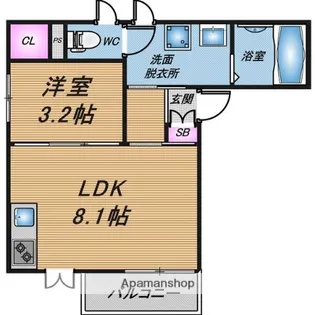 GLAN CASALIA【2階】の間取り