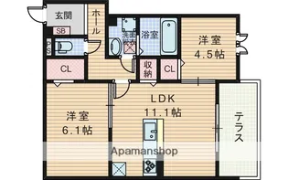FLAT COMFY 豊中【1階】の間取り