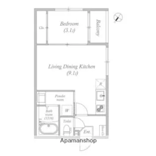 WOOD GARDEN Ⅱ【3階】の間取り