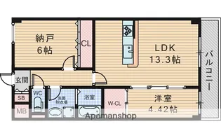 GROOVE豊中レジデンス【6階】の間取り