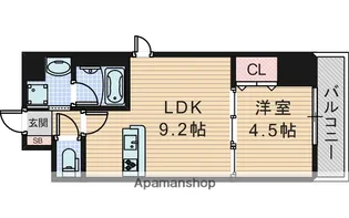 ブロード服部天神駅前レジデンス【5階】の間取り