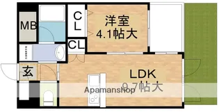 ラシャルム江坂公園【1階】の間取り