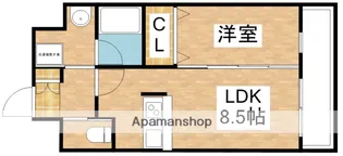 プレジオ江坂Ⅱ【4階】の間取り