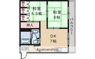 サンハイツ江坂台【1階】の間取り
