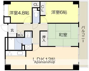 グランエスペランサ千里【5階】の間取り
