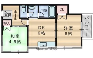 シャトー曽根東【2階】の間取り