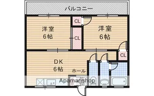 シャローム上新庄【5階】の間取り