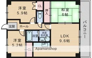 ケントマンション【4階】の間取り