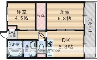 西中島東行マンション【7階】の間取り