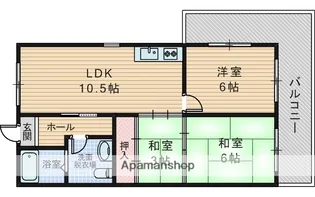 ラ・カーサ上野西【3階】の間取り