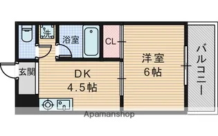 エバービューハイツ【6階】の間取り