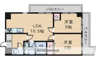 レインボー豊里【7階】の間取り