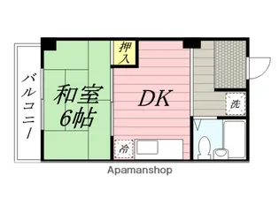 1DKの間取り画像