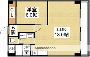 大阪府大阪市淀川区西中島6丁目【マンション】の間取り