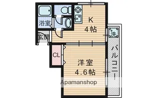 山田ハイツ【4階】の間取り