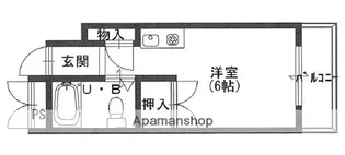 レーベン千里山【4階】の間取り