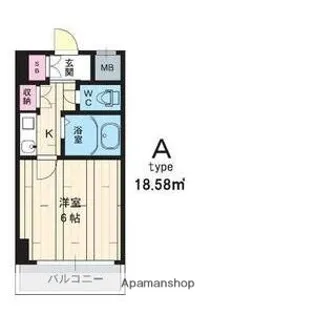 ラ・レジダンス・ド・江坂【4階】の間取り