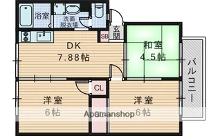 サンライズ曽根西ハイツ【2階】の間取り