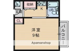 グランヴェルデ中桜塚【1階】の間取り