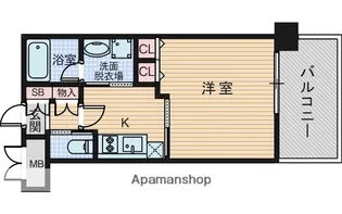 レジディア新大阪Ⅱ【4階】の間取り
