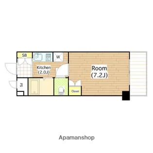グランコート江坂【5階】の間取り