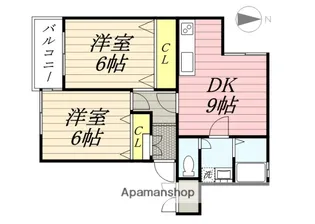 ハイツフルール【2階】の間取り
