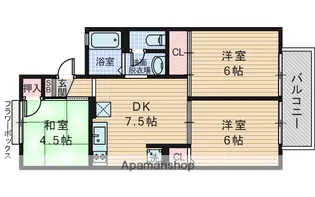 大阪府大阪市東淀川区大道南1丁目【アパート】の間取り