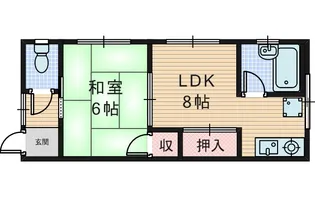 宝マンション【1階】の間取り