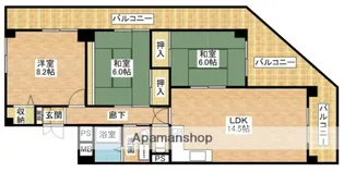 グリーンコーポ西中島【3階】の間取り