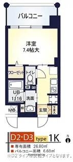 ルーヴェンブルン豊津【2階】の間取り