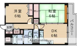 カサ・デル・フィオーレ【4階】の間取り