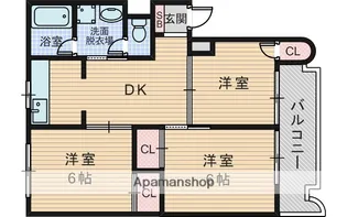 大阪府大阪市東淀川区井高野1丁目【マンション】の間取り