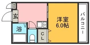 ハーフムーン服部【3階】の間取り