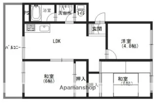 池上ハイツ【4階】の間取り