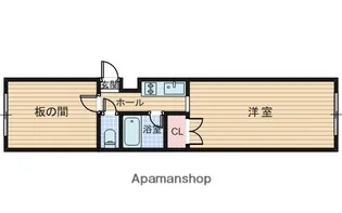 ハイツ岡町北【1階】の間取り