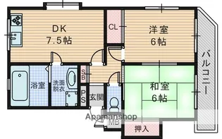 第2中尾ハイツ【2階】の間取り