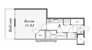 プルメリア江坂【1階】の間取り