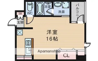 グランデージ新大阪【7階】の間取り